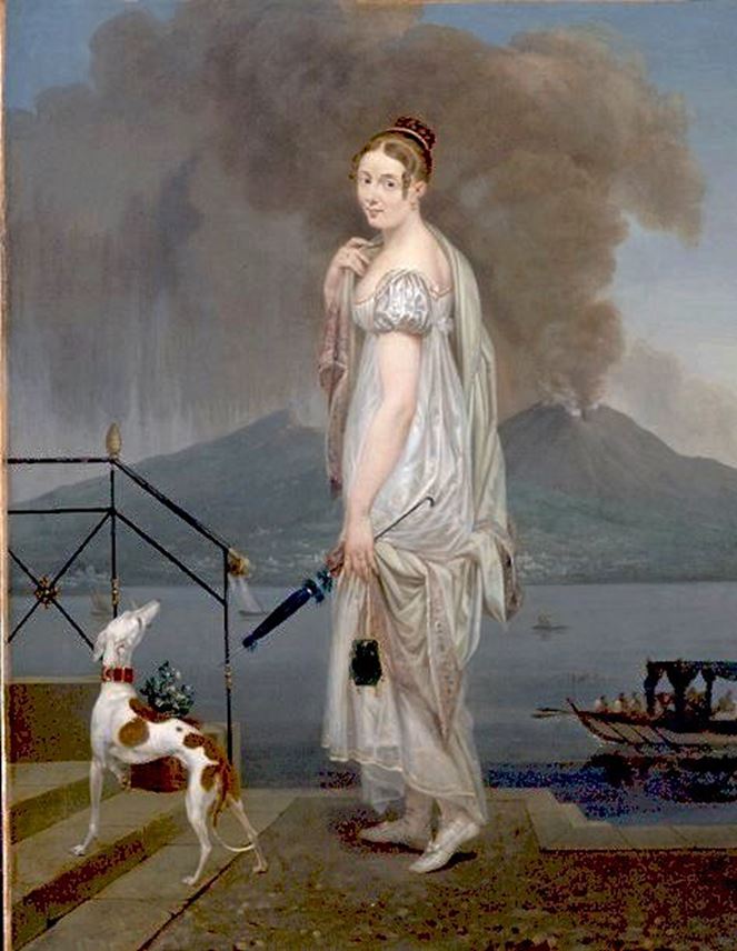 Phillipe Jacques Van Breé - A Young Lady before Vesuvius | MasterArt